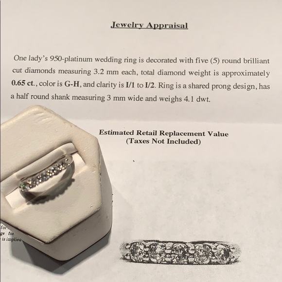 Platinum Dimond Ring - Picture 4 of 6